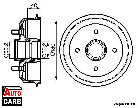 Ταμπουρο BOSCH 0986477099 για FORD ESCORT 1990-2002, FORD FIESTA 1983-2006, FORD KA 1996-2008