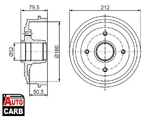 Ταμπουρο BOSCH 0986477153 για PEUGEOT 205 1983-2000, PEUGEOT 309 1985-1993