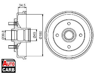 Ταμπουρο BOSCH 0986477159 για TOYOTA PASEO 1995-1999, TOYOTA STARLET 1996-1999