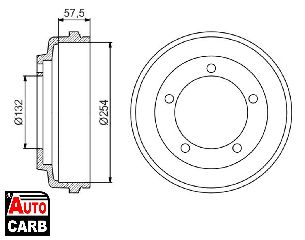 Ταμπουρο BOSCH 0986477204 για FORD TRANSIT 2000-2014