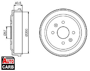 Ταμπουρο BOSCH 0986477225 για CHEVROLET AVEO 2003-2008, CHEVROLET SPARK 2009-