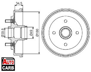 Ταμπουρο BOSCH 0986477239 για TOYOTA STARLET 1989-1999