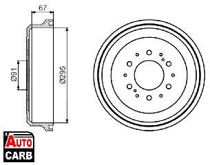 Ταμπουρο BOSCH 0986477241 για TOYOTA HILUX 1982-2001