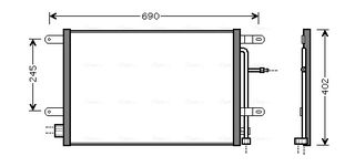 Ψυγειο κλιματισμου αυτοκινητου Air Condition AUDI A4 B6, A4 B7; SEAT EXEO, EXEO ST Κυβικα 1.6 (Δωρεαν τα Μεταφορικα)