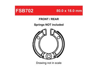 ΣΕΤ ΣΙΑΓΩΝΕΣ ΦΡΕΝΟΥ HONDA CRF 50 / MELODY / EXPRESS / PC 50 / QR 50 FSB702 FERODO-thumb-1