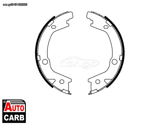 Σετ Σιαγονων Φρενων Χειροφρενο BOSCH 0986487770 για HYUNDAI MATRIX 2001-2010, HYUNDAI SONATA 1998-2015, KIA MAGENTIS 2005-2011