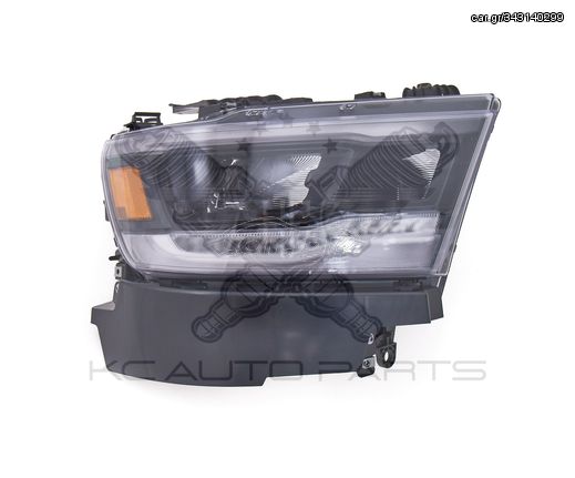 Φανάρι Εμπρός Δεξιά για Dodge Ram '19-.. , Depo, mechanical, Black, Led