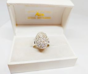 Ασημένιο δαχτυλίδι 925 με λευκά ζιργκόν (Μ) Α9036 ΤΙΜΗ: 75 ΕΥΡΩ