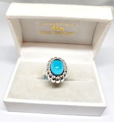 Γυναικείο δαχτυλίδι με γαλάζια πέτρα ασήμι 950 Α9536 ΤΙΜΗ 80 ΕΥΡΩ