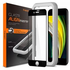 Spigen AlignMaster Glass FC Full Face Tempered Glass 1τμχ Μαύρο για iPhone SE 2020/ 2022/8/7