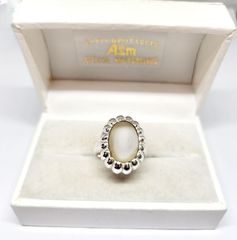 Γυναικείο δαχτυλίδι με λευκή πέτρα ασήμι 950 Α9536 ΤΙΜΗ 80 ΕΥΡΩ