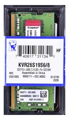 Kingston Technology ValueRAM KVR26S19S6 8 memory module 8 GB 1 x 8 GB DDR4 2666 MHz