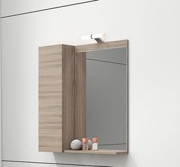 Καθρέπτης μπάνιου ZEBIS Sifnos 065 με ντουλάπι (ΔΕΞΙ)