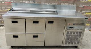Ψυγείο Πάγκος Σαλατών Συντήρηση Για 7Gn 1/4  Με 4 Συρτάρια & 1 Πόρτα 186x70x89Cm NIKIINOX - Μεταχειρισμένο.