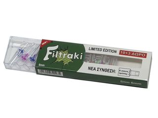 ΠΙΠΑΚΙΑ FILTRAKI SLIM 6mm 13 ΠΙΠΕΣ ΤΣΙΓΑΡΟΥ Με 4 Micro Τρύπες - 1 τεμάχιο