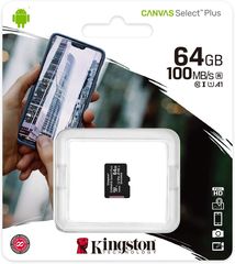 microSDXC Memory Card Kingston Canvas Select Plus, 64Gb, Class 10 / UHS-1 U1 SDCS2/64GBSP Retail