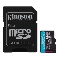 microSDXC Memory Card Kingston Canvas Select Plus with Adapter, 512Gb, Class 10 / UHS-1 U3 SDCS2/512GB Retail
