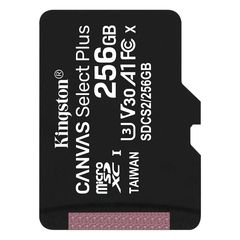 microSDXC Memory Card Kingston Canvas Select Plus Android A1, 256Gb, Class 10 / UHS-1 U1 SDCS2/256GBSP Retail