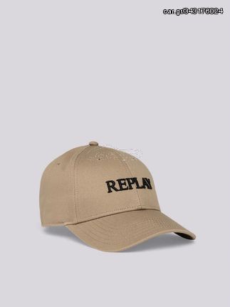 REPLAY Ανδρικό Καπέλο REPLAY Logo Μπεζ