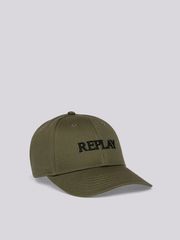 REPLAY Ανδρικό Καπέλο REPLAY Logo Λαδί