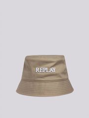 REPLAY Ανδρικό Καπέλο Bucket Hat In Twill Μπεζ