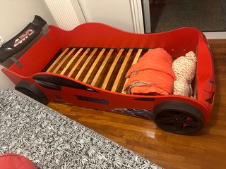 Παιδικό Κρεβάτι Αυτοκίνητο Μονό για Στρώμα 90x190cm Κόκκινο Turbo