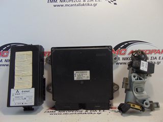 Εγκέφαλος σετ MITSUBISHI COLT (2005-2008) A1351507279 1860A710 8637A171 5WK45103I με κλειδαριά με κλειδί πλακέτα-εγκέφαλος κεντρικού κλειδώματος