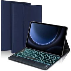 Θήκη Πληκτρολογίου/ Υποδοχή Γραφίδας & Keyboard QWERTY with TouchPad Samsung Galaxy Tab A9+ Plus 11.0 X210 / X215 / X216 Navy Blue