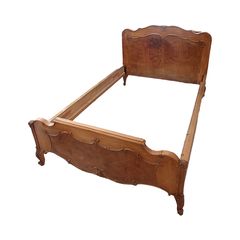 Χειροποιήτο διπλό σκαλιστό κρεβάτι 190×130, 19ου αίωνα (1800-1900)