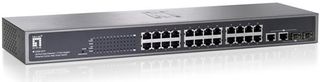 LEVEL ONE GSW-2473 24 PORT 10/100 MBPS SMART SWITCH + 2 SFP COMBO PORTS