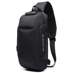 OZUKO 2021 Multifunction Crossbody Bag for Men Black