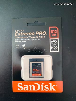 SanDisk CF Express Type B 512GB Extreme Pro