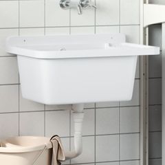 Νιπτήρας Βοηθητικός Επίτοιχος Λευκός 60x40x28 εκ. από Ρητίνη 4002795