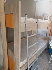 Παιδικό Κρεβάτι Κουκέτα με Στρώμα 90x200cm 