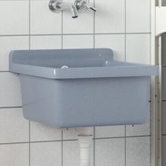 Νιπτήρας Επίτοιχος Γκρι 40x40x24 εκ. από Ρητίνη 4002796