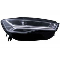 Μπροστινά Φανάρια Set Για Audi A6 4G C7 11-18 DRL Full Led Matrix Design & Dynamic Φλας Μαύρα Με Μοτέρ Carner-thumb-5