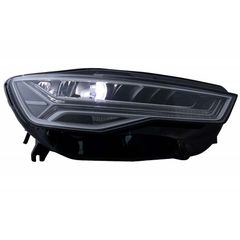 Μπροστινά Φανάρια Set Για Audi A6 4G C7 11-18 DRL Full Led Matrix Design & Dynamic Φλας Μαύρα Με Μοτέρ Carner-thumb-4