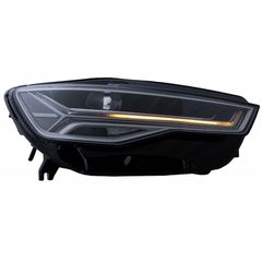 Μπροστινά Φανάρια Set Για Audi A6 4G C7 11-18 DRL Full Led Matrix Design & Dynamic Φλας Μαύρα Με Μοτέρ Carner-thumb-3