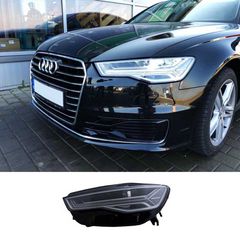 Μπροστινά Φανάρια Set Για Audi A6 4G C7 11-18 DRL Full Led Matrix Design & Dynamic Φλας Μαύρα Με Μοτέρ Carner-thumb-7