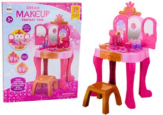 Children's Dressing Table With Gesture Sensor Accessories, Pink