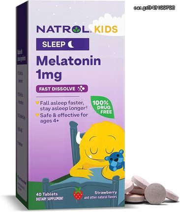 NATROL KIDS MELATONIN 1MG FAST DISSOLVE 40TABS