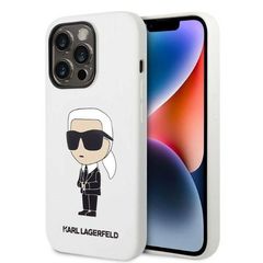 Karl Lagerfeld Silicone Ikonik case for iPhone 14 Pro Max - white