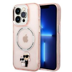 Karl Lagerfeld Iconic Karl&Choupette; MagSafe case for iPhone 14 Pro - pink