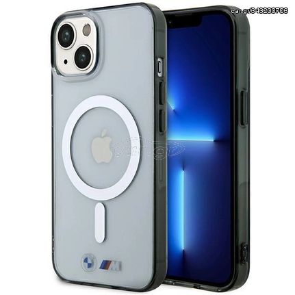 BMW Silver Ring MagSafe Hülle für iPhone 14 Plus – transparent
