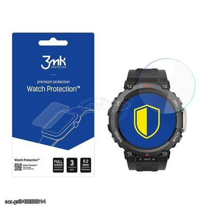 3mk Watch Protection™ hybrid glass v. FlexibleGlass Lite on Amazfit T-Rex 2