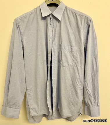 PIERRE CARDIN Αντρικό πουκάμισο θαλασσί μέγεθος large 100% cotton
