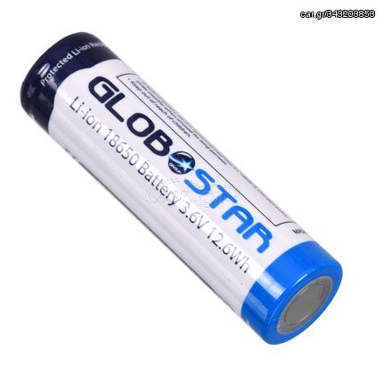 GloboStar® 79091 Επαναφορτιζόμενη Μπαταρία Λιθίου 18650 3600mAh Li-ion 3.6V 12.6Wh με Overcharge / Discharge Προστασία-thumb-2