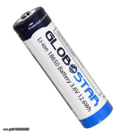 GloboStar® 79091 Επαναφορτιζόμενη Μπαταρία Λιθίου 18650 3600mAh Li-ion 3.6V 12.6Wh με Overcharge / Discharge Προστασία-thumb-5