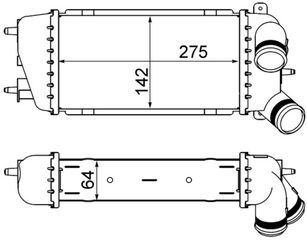 Ψυγείο αέρα υπερπλήρωσης CITROEN C2, C3 I, C3 PLURIEL 1.4D 02.02-