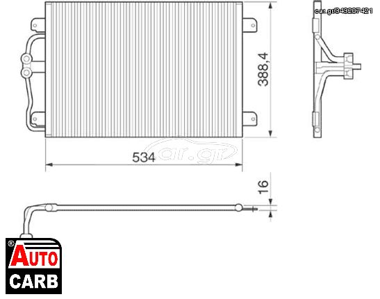 Συμπυκνωτης Συστ Κλιματισμου MAGNETI MARELLI 350203215000 για FORD KA 1996-2008, FORD STREET 2003-2005